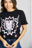mineB Full Size Graphic Round Neck Tee Shirt
