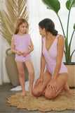 Marina West Swim Full Size Float On Ruffle Faux Wrap One-Piece in Carnation Pink