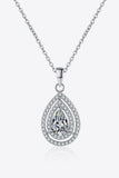 1 Carat Moissanite Teardrop Pendant Necklace