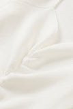 Ruched Sweetheart Neck Long Sleeve Sweater