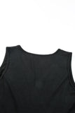 Surplice Neck Curved Hem Sleeveless Dress