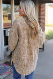 Washed Button Down Dropped Shoulder Jacket