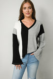Color Block V-Neck Top