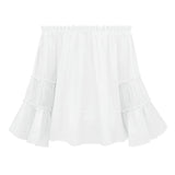 Off-Shoulder Frill Trim Blouse