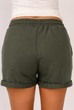 Drawstring Waist Cuffed Shorts