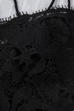 Smocked Eyelash Trim Lace Bralette