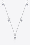 Moissanite Rhodium-Plated Necklace