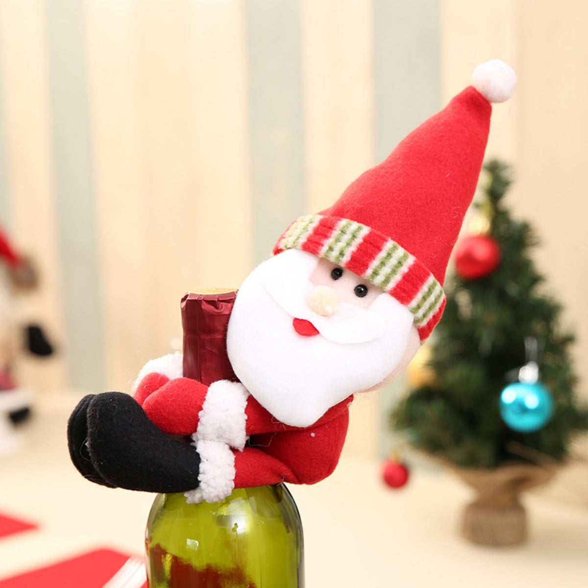 Christmas Doll Wine Bottle Decoration