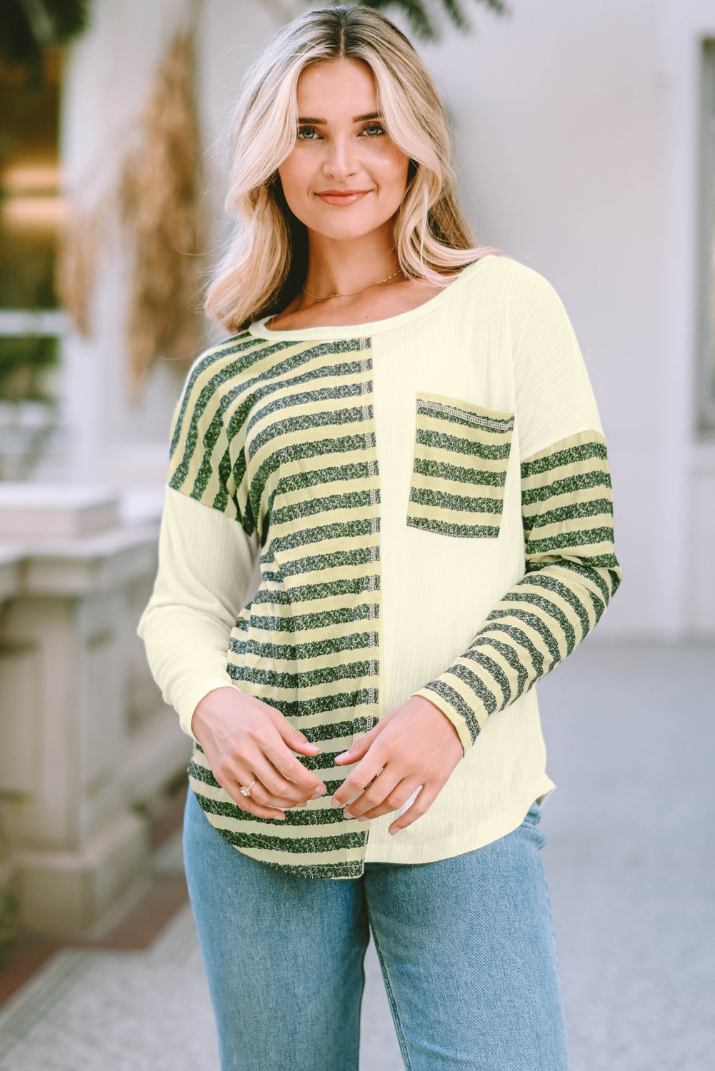 Striped Drop Shoulder T-Shirt