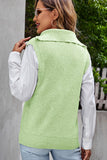 Quarter-Zip Ribbed Sweater Vest