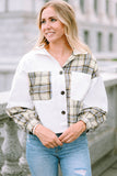 Plaid Collared Neck Button Down Jacket