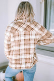 Plaid Collared Neck Jacket