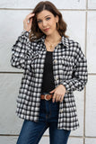 Plaid Dropped Shoulder Shirt Jacket