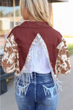 Fringe Detail Button Down Jacket